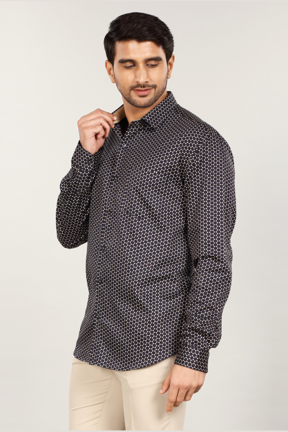 Classic Light Pink Striped Cotton Shirt