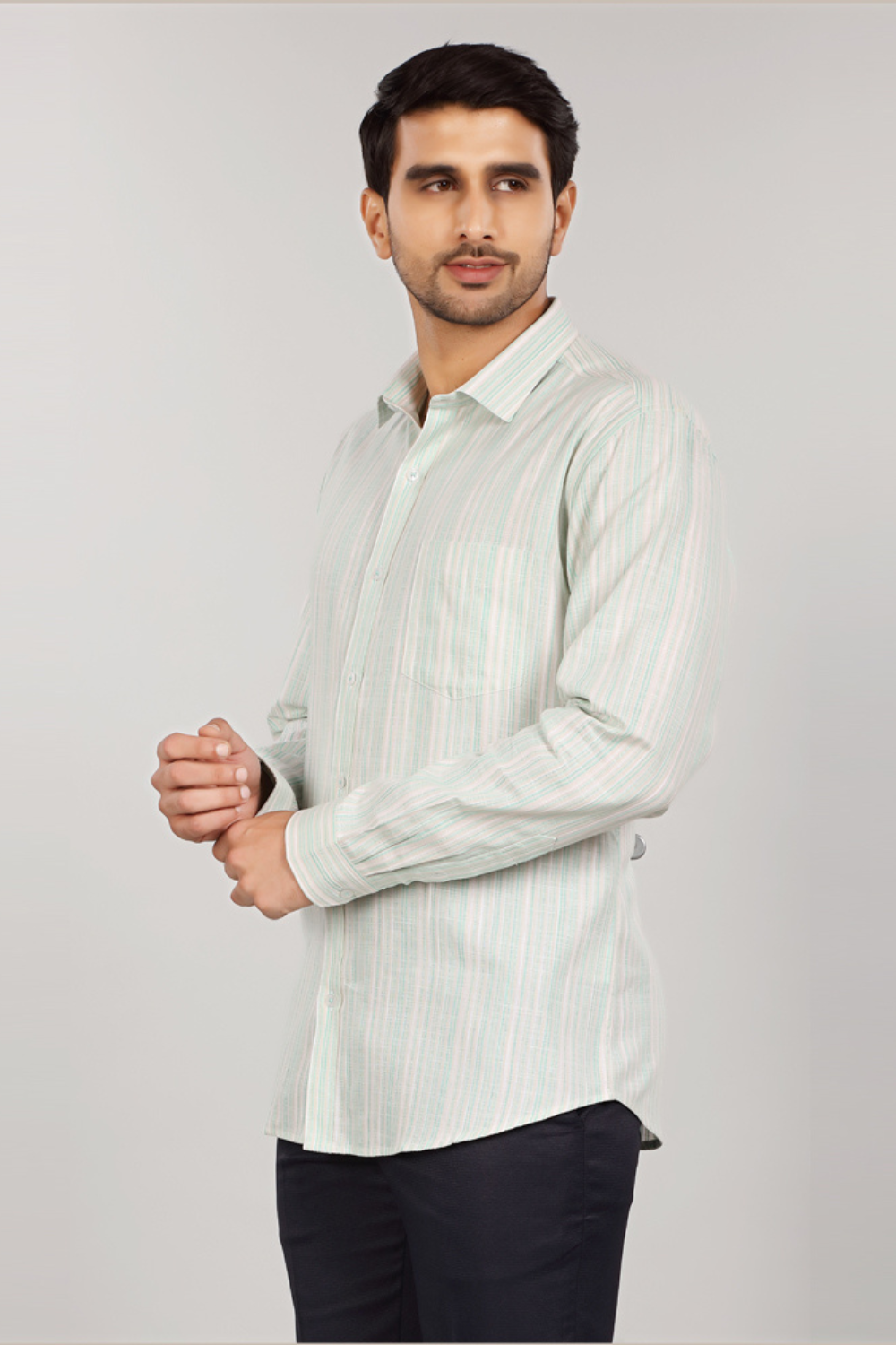 Burgundy Slim Stripe Shirt