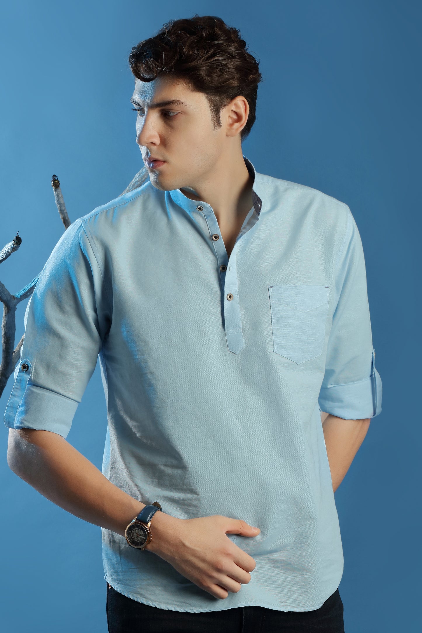 Blue Popover shirt