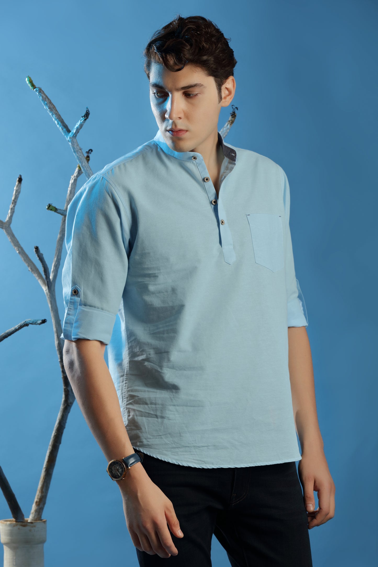 Blue Popover shirt